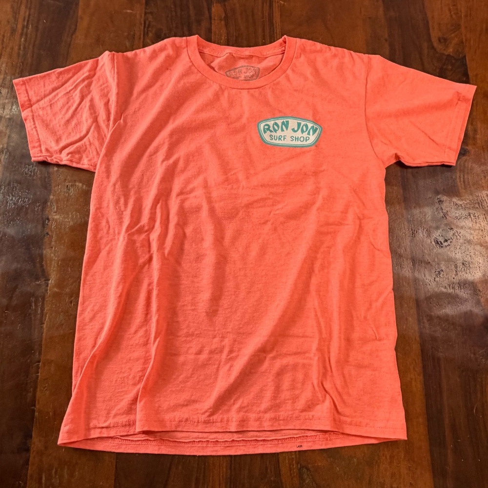 Ron Jon Surf Shop Orlando Graphic T-Shirt Youth Large Coral Orange Surfboards
